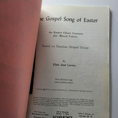 Gospel Song Easter Choir Cantata Mixed Voices Ellen Lorenz Music Religion Praise