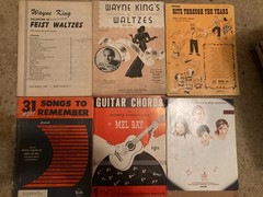 Huge Lot 18.4lbs Vintage Sheet Music Books: All are Guitar-only or accompaniment