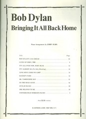 Bob Dylan Bringing it All Back Home sheet music songbook Mr. Tambourine Man