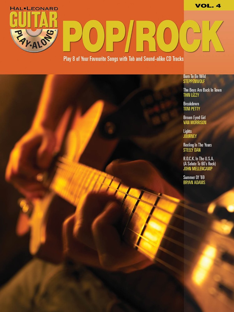Pop Rock Guitar Play-Along Vol 4 Notes & Tab Sheet Music Songs Book CD Pack