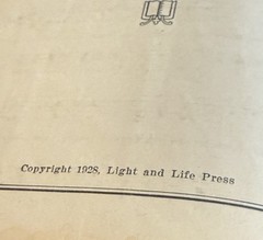 Vtg Light and Life Songs No 4 1928 Hymnal Church Song Book Chicago IL
