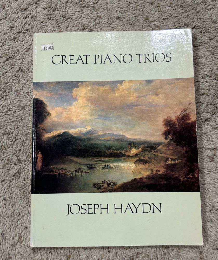 Vtg Great Piano Trios Music Book Joseph Haydn Piano/Violin/Cello Full Scores G26