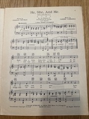 Vintage “He, She And Me” Sheet Music, 1929