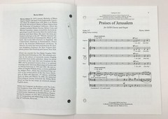 Praises of Jerusalem SATB Choral Organ Sheet Music Byron Adams ECS Publishing