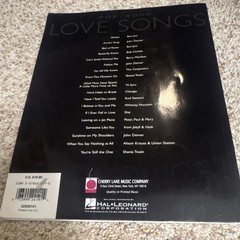 Cherry Lane Music Co. Pop Rock Love Songs Easy Piano Sheet Music Song Book