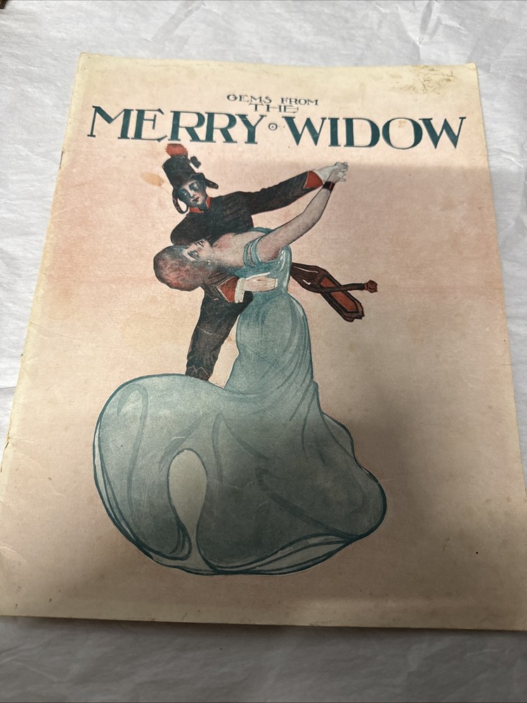 Gems From The Merry Widow 9 Songs By Franz Lehar Vintage Collectible 1906 Music