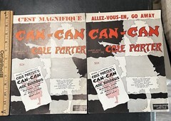 CAN-CAN Cole Porter 1953 Lot of 2 Vintage Sheet Music Cest Magnifique Allez Vous