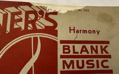 1920 Warner&rsquo;s Harmony Blank Music Book Chart Music Publishing House Chicago VTG