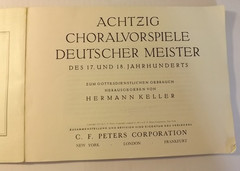 Edition Peters Organ Music Lot: Cesar Franck + Ingolf Dahl + 8o Chorale Preludes