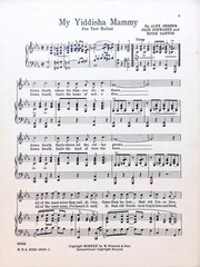 My Yiddisha Mammy Sheet Music Eddie Cantor Make It Snappy Novelty Fox Trot 1922
