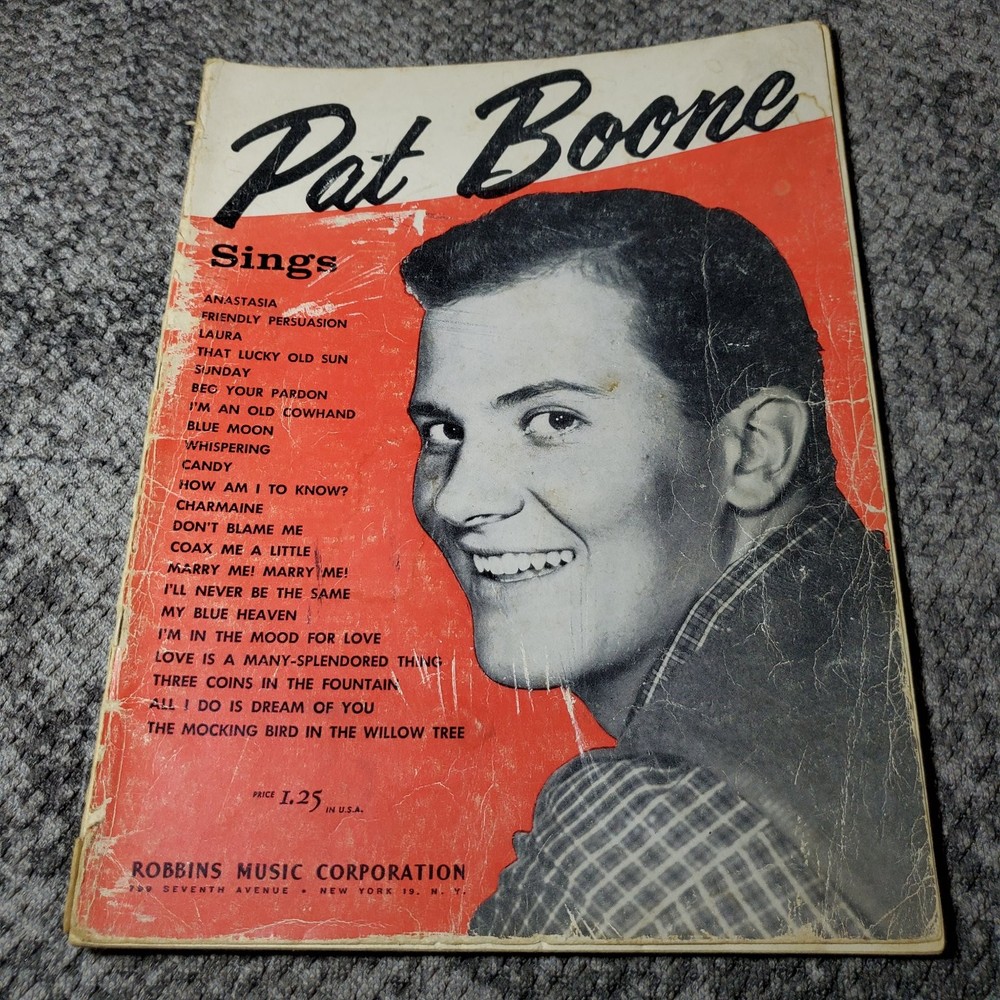 Pat Boone Sings Songbook P/V/G Robbins Music Corp 1957 64pp