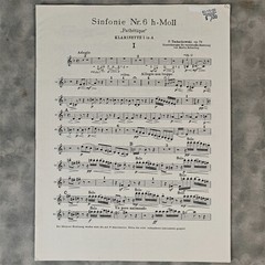 ca1950s Tchaikovsky Sym 6 Pathétique Clarinet 1 in A Orchestral Sheet Music Part