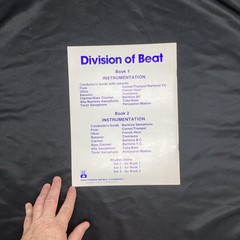 Division of Beat, Intermediate Band, Alto Sax, Haines McEntyre 1982, Free Ship