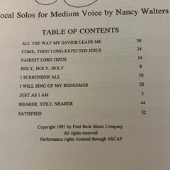 The Hymn Soloist Vocal Solos for Medium Voice Nancy Walters Fred Bick BG0886