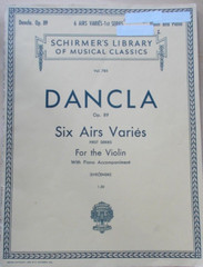 Dancla 6 Airs Varies Op 89 Violin & Piano Edited Svecenski Schirmer Edition