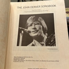 John Denver Songbook Sheet Music Cherry Lane Music Co 1971 vintage