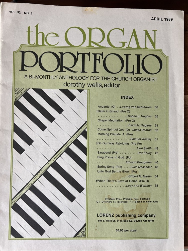 The Organ Portfolio, April 1989