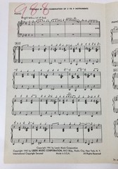 1941 Piano Sheet Music When Johnny Comes Marching Home Leeds Original Manuscript