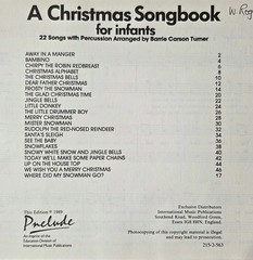 A Christmas Songbook for infants – EX songbook 22 Songs Prelude