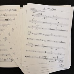 My Victory Won Todd Stalter Concert Band Complete Set Score Parts Grade 3.5