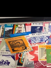 Lot of 100 Vintage Sheet Music Mid-Century Pop Rock Country Movie 1950s-60s Art