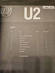 U2 Guitar Play-Along Vol 121 Tab Sheet Music Lyrics Rock Songs Book Online Audio
