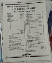Magnolia For Piano N. Louise Wright Rare Sheet Music 1939 G Schirmer