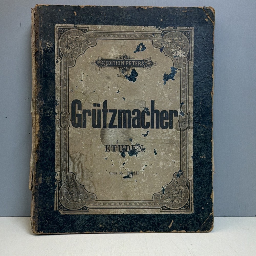 Edition Peters Grützmacher Etudes Op. 38 Vol. 1 Cello Songbook AdvancedSigned