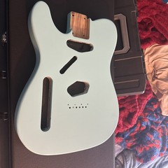 Left-handed Roasted Poplar Electric Guitar Body TL Style SS Sonic Blue Color