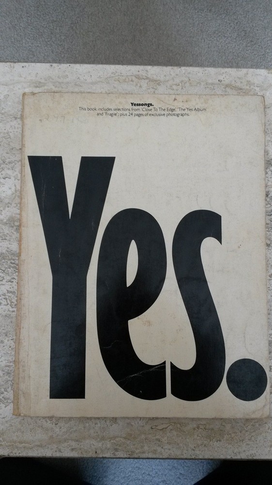 Yes Yessongs songbook sheet music 1973 rare